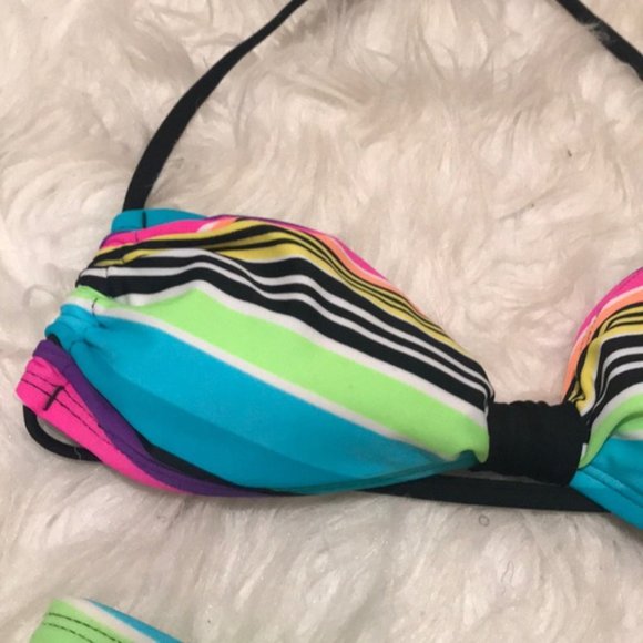 BUNDLE 2 ITEMS FOR $10 Hobie Multi Color Bandeau Bikini Size Small - Picture 3 of 5